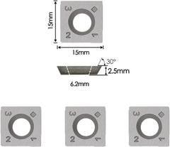 Hopson Tools 15mm Square Straight Carbide Inserts for Woodturning, 15×15×2.5mm,10PCS