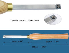 Woodturning Carbide Lathe Tool Mini Size Rougher Square Tip Chisel for Wood Hobbyist or DIY or Carpenter.