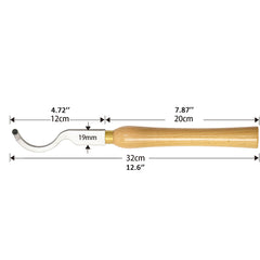 Woodturning Carbide Lathe Tool Full Size Swan Neck Hollower Round Tip