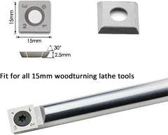 Hopson Tools 15mm Square Straight Carbide Inserts for Woodturning, 15×15×2.5mm,10PCS