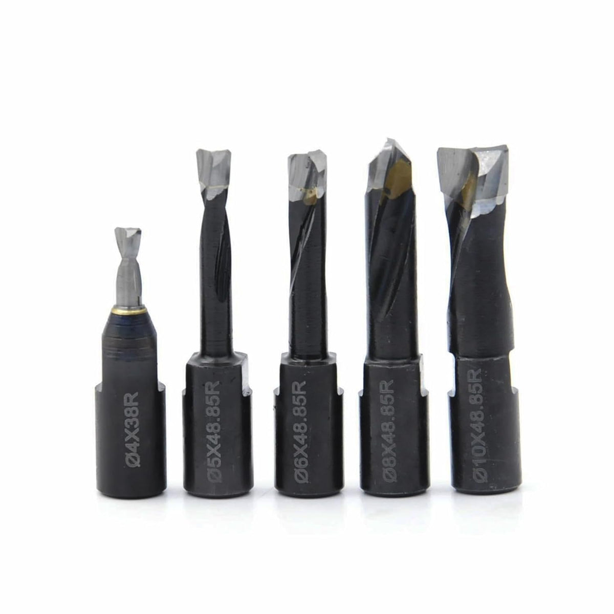 Solid Carbide Bit for Domino Jointing Machines Cutter Set Includes 5 Solid Carbide Bits with Diameters of 4mm,5mm,6mm,8mm and 10mm
