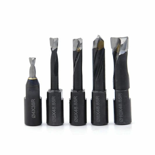 Solid Carbide Bit for Domino Jointing Machines Cutter Set Includes 5 Solid Carbide Bits with Diameters of 4mm,5mm,6mm,8mm and 10mm