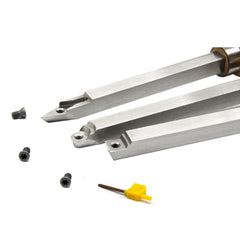 Woodturning Carbide Lathe Tool Mini Size Rougher Square Tip Chisel for Wood Hobbyist or DIY or Carpenter.