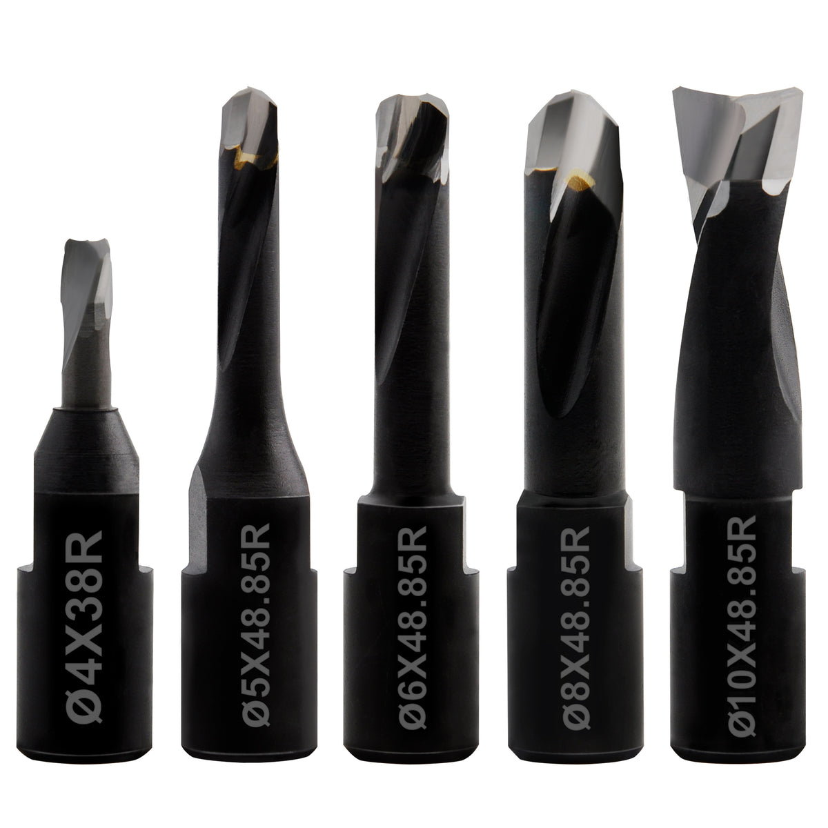 Solid Carbide Bit for Domino Jointing Machines Cutter Set Includes 5 Solid Carbide Bits with Diameters of 4mm,5mm,6mm,8mm and 10mm