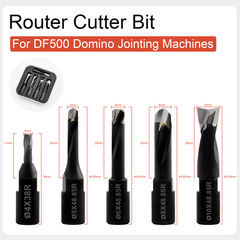 Solid Carbide Bit for Domino Jointing Machines Cutter Set Includes 5 Solid Carbide Bits with Diameters of 4mm,5mm,6mm,8mm and 10mm